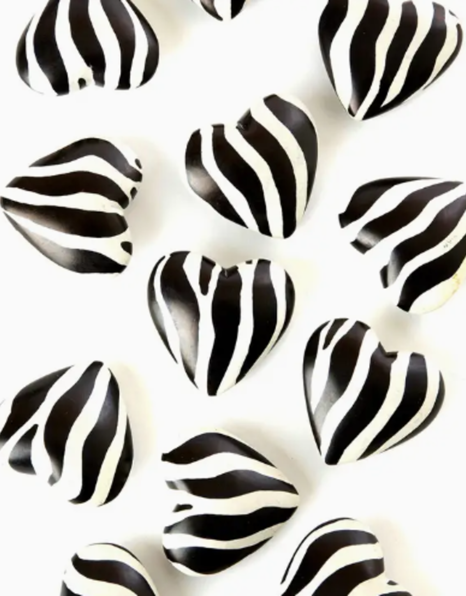 Swahili African Modern Safari Animal Print Soapstone Hearts