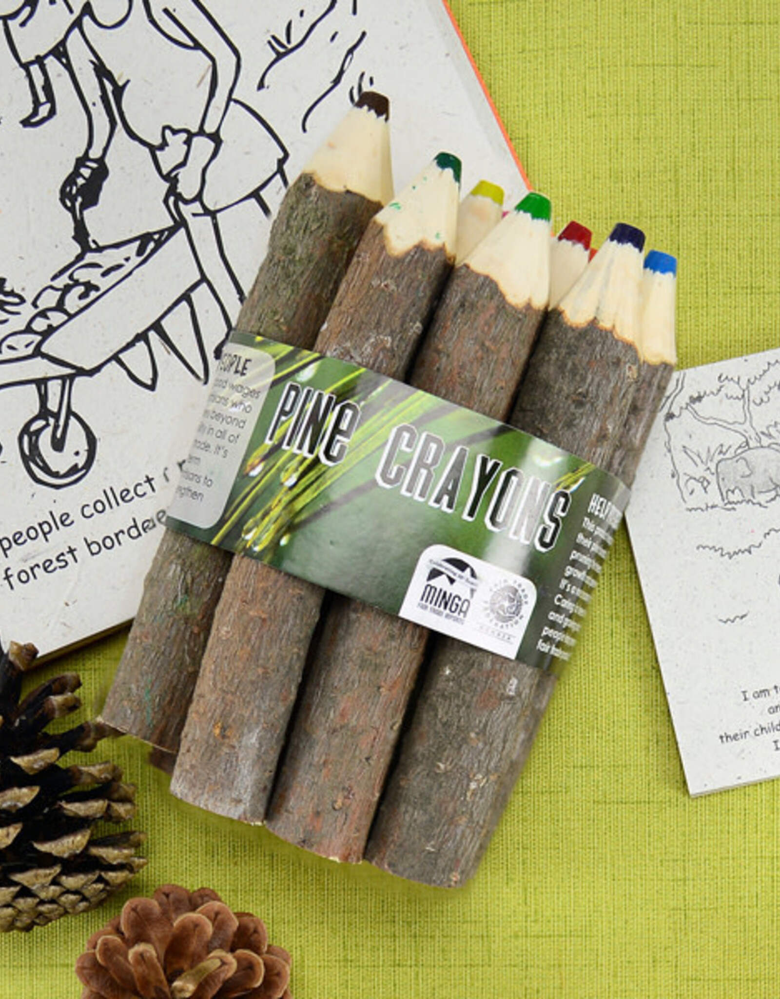 Minga Fair Trade Pine Crayon Bundle