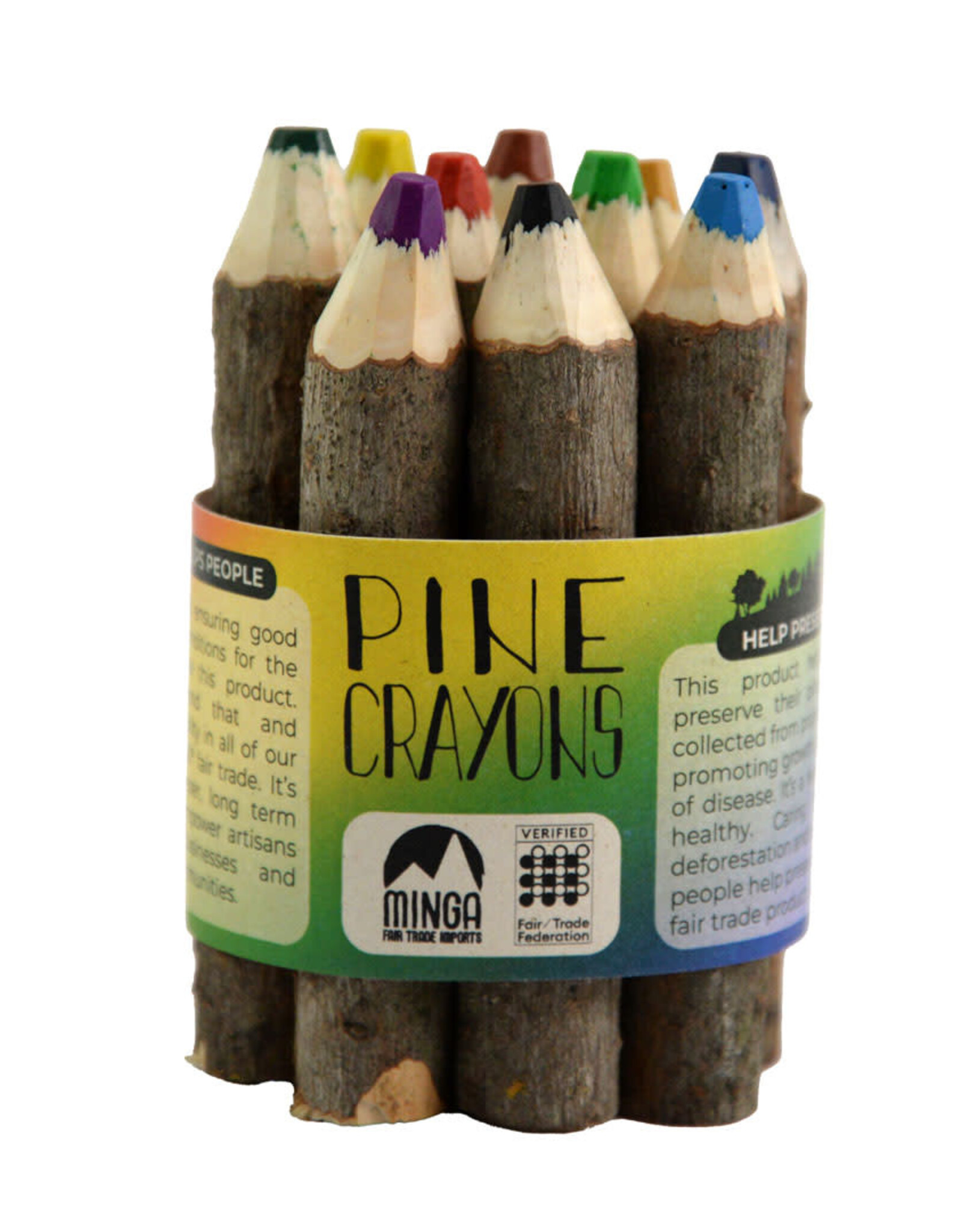 Minga Fair Trade Mini Pine Crayon Bundle