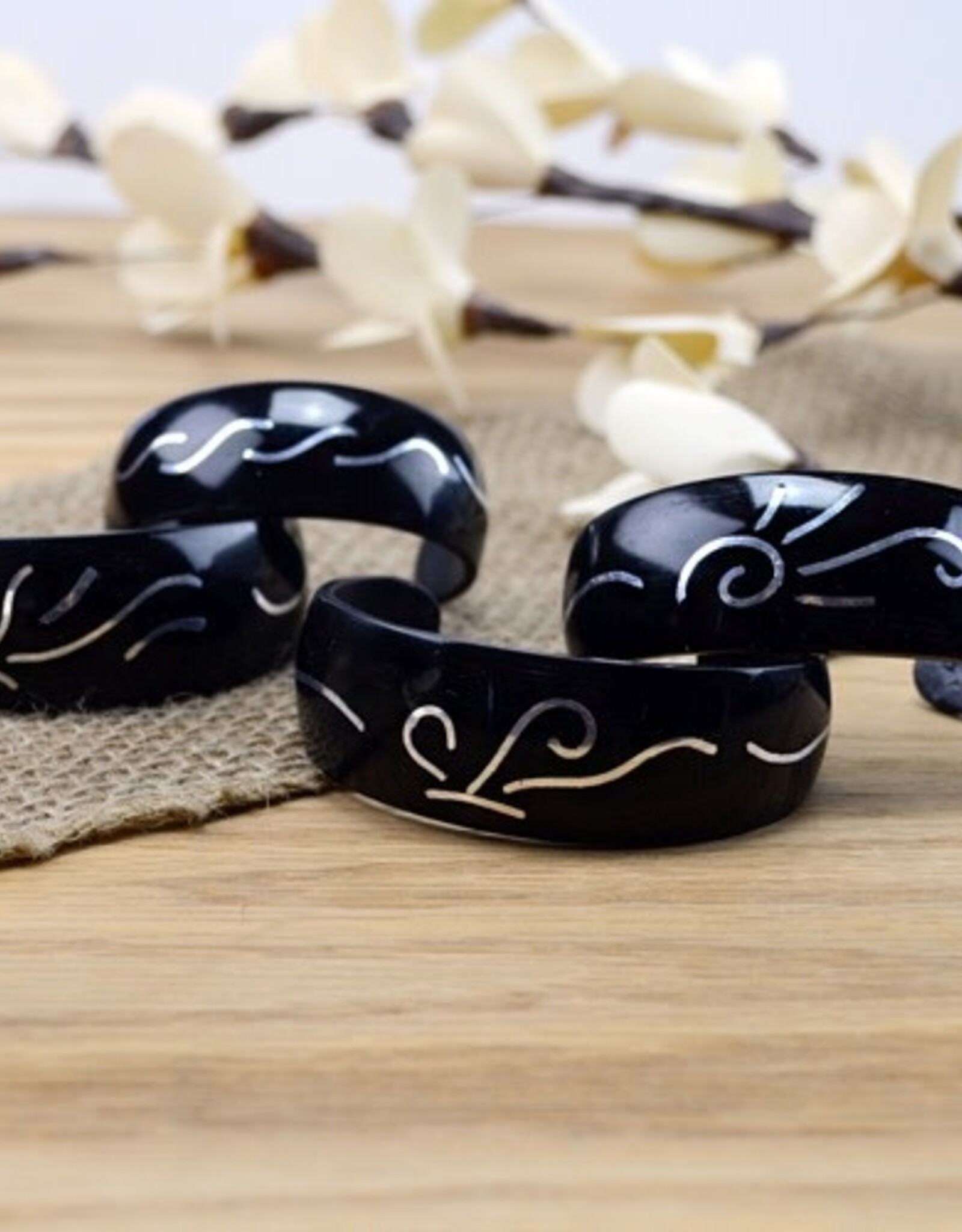 Minga Fair Trade Aluminum Inlay Cuff