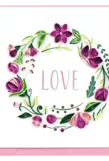 Quilling Card Quilled Floral Love Wreath Card