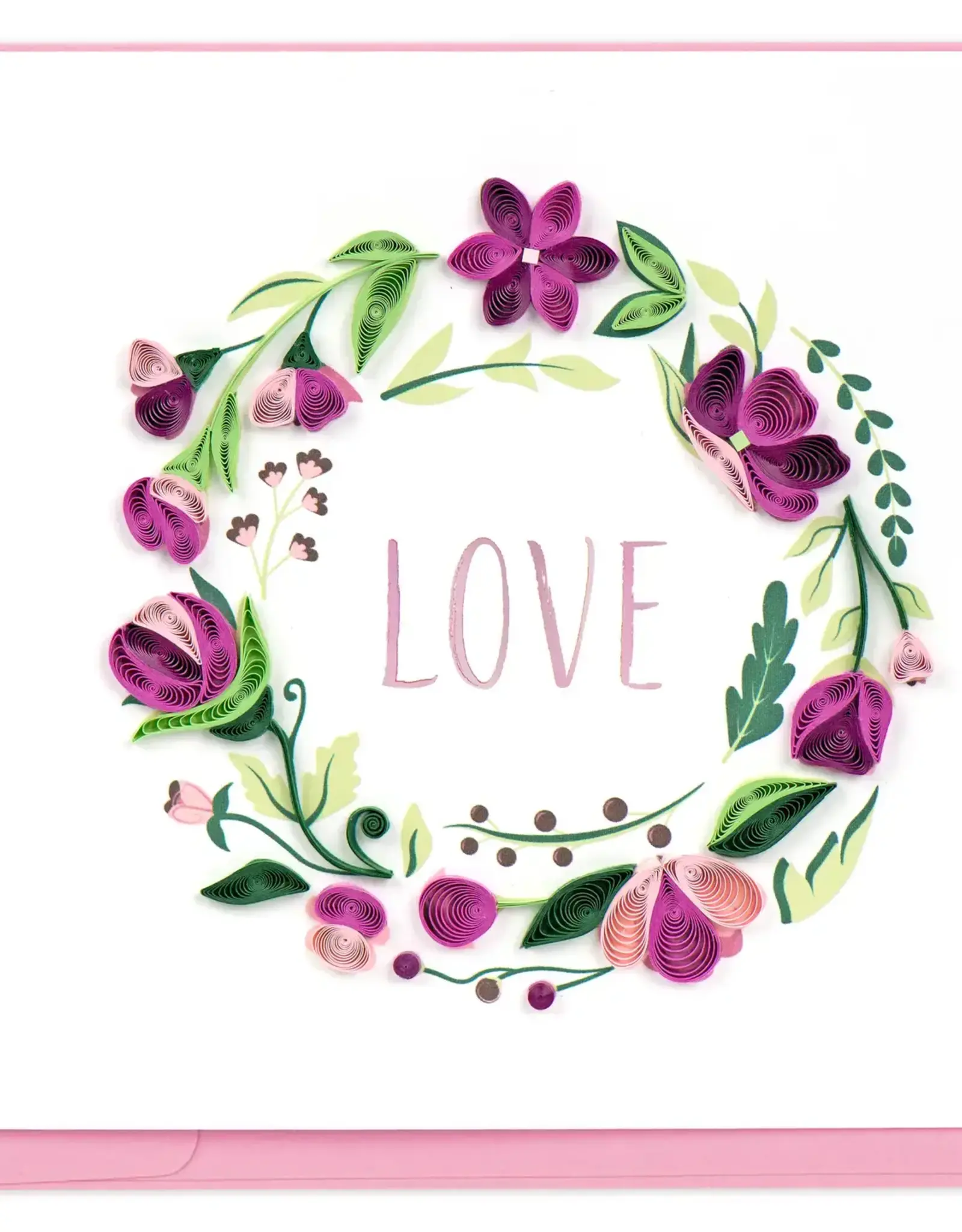 Quilling Card Quilled Floral Love Wreath Card