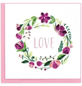 Quilling Card Quilled Floral Love Wreath Card