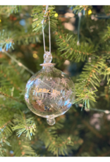 Dandarah Blown Glass Ornament - Silver Stars Lititz