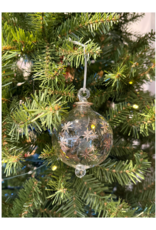 Dandarah Blown Glass Ornament - Silver Stars Lititz