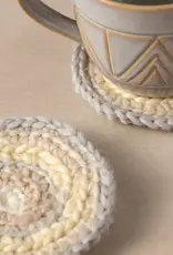 Ten Thousand Villages Watercolor Crocheted Mug Rug