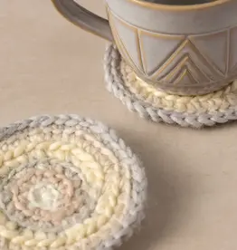 Ten Thousand Villages Watercolor Crocheted Mug Rug