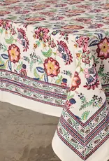 Ten Thousand Villages Zaina Floral Blockprint Tablecloth