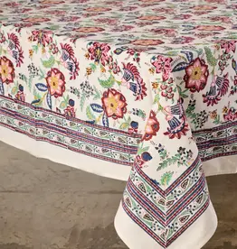 Ten Thousand Villages Zaina Floral Blockprint Tablecloth
