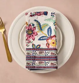 Ten Thousand Villages Zaina Floral Blockprint Napkin