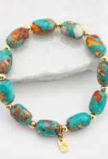 Starfish Project Sierra Bloom Turquoise Emperor Stone Bracelet