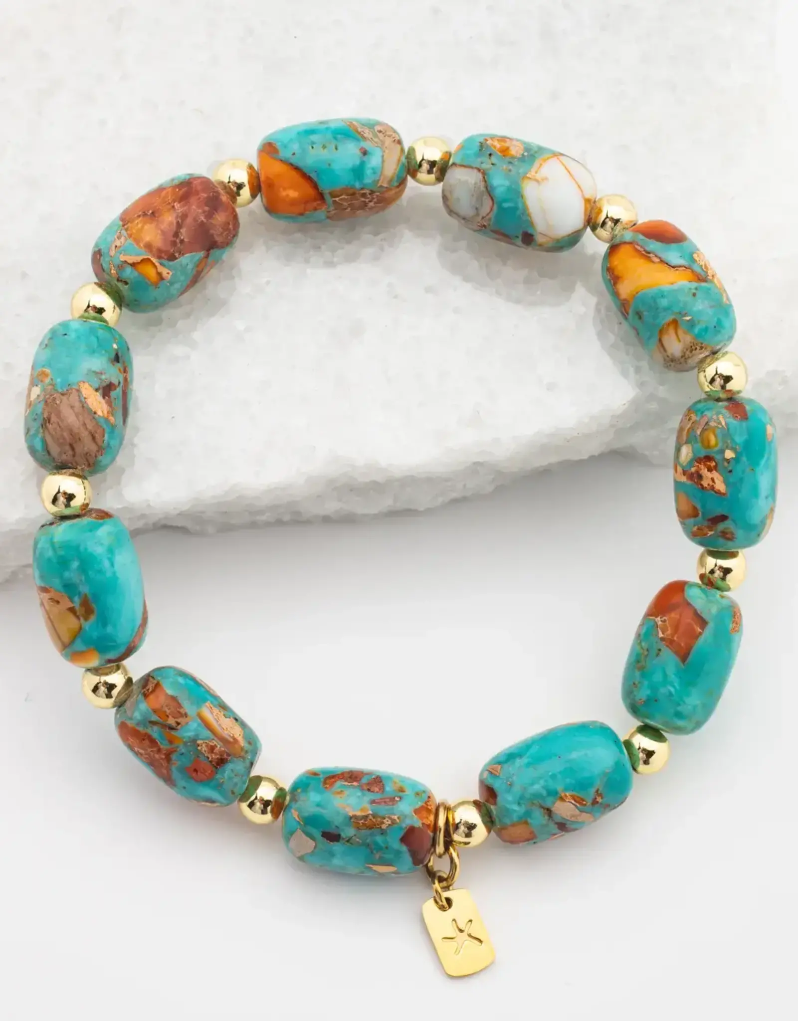 Starfish Project Sierra Bloom Turquoise Emperor Stone Bracelet
