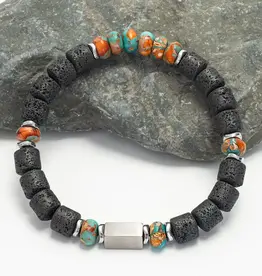 Starfish Project Engravable Strength Turquoise Emperor Stone Bracelet