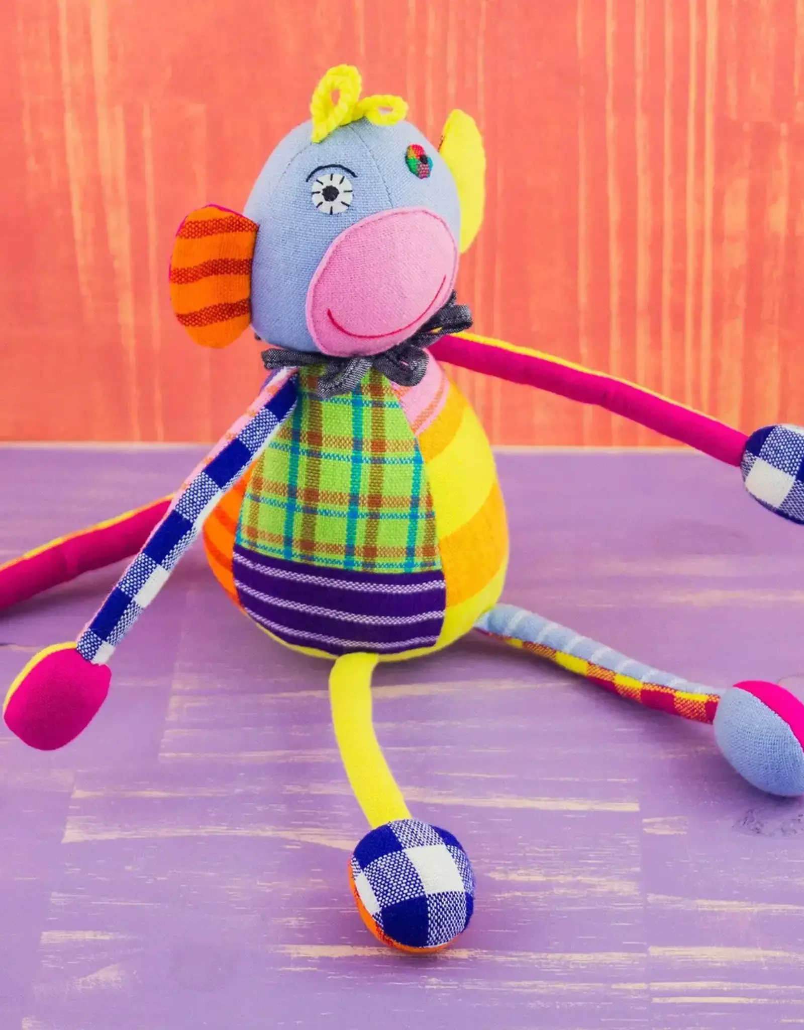 Mr. Ellie Pooh Patchwork Monkey Doll