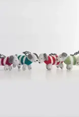 Melange Collection Dachshund in Striped Sweater Ornament