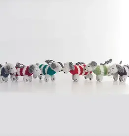 Melange Collection Dachshund in Striped Sweater Ornament