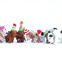 Melange Collection Dog with Scarf and Hat Ornament