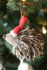 Melange Collection Hedgehog with Santa Hat Ornament
