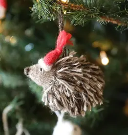 Melange Collection Hedgehog with Santa Hat Ornament