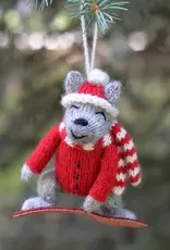 Melange Collection Snowboarding Dog Ornament