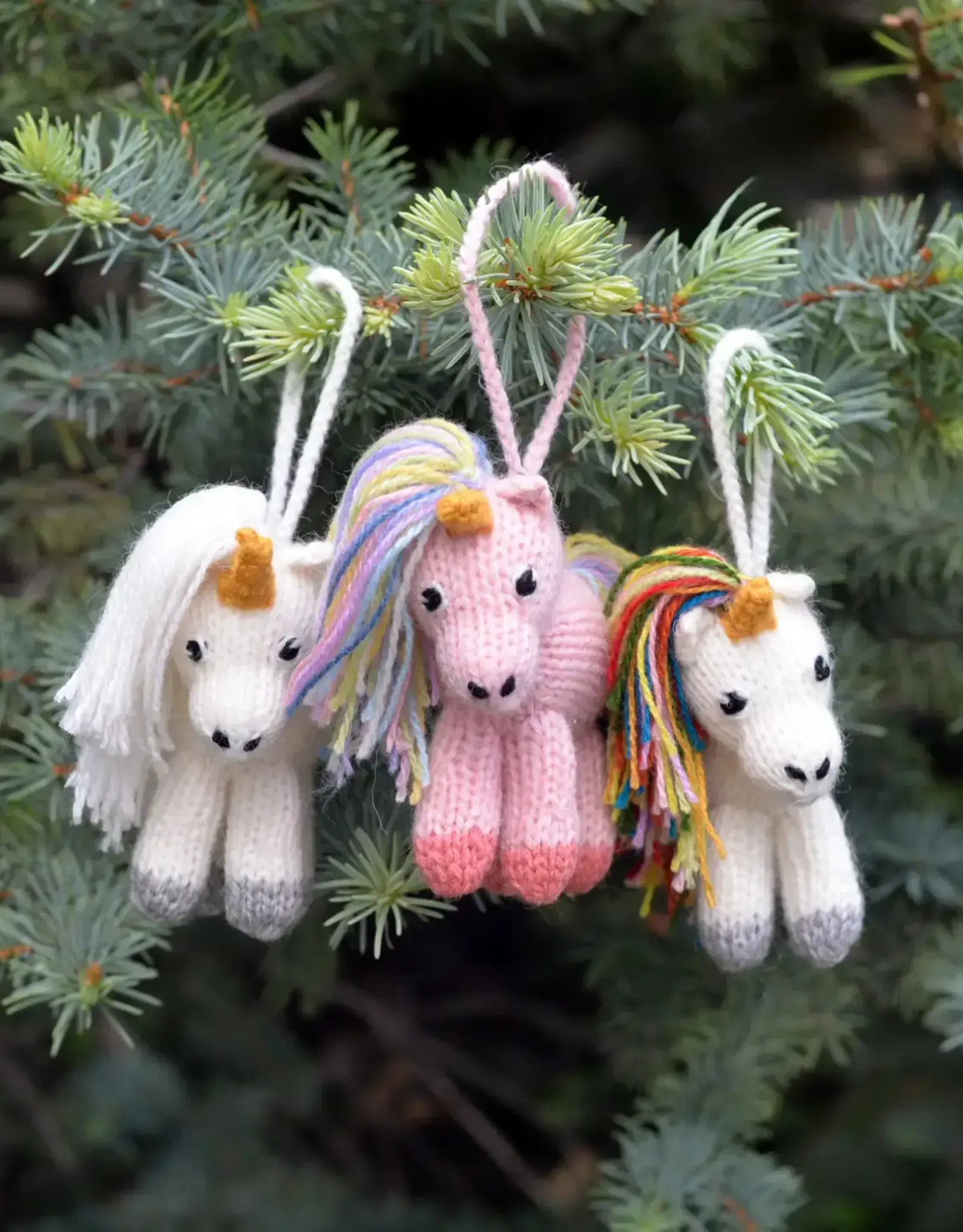 Melange Collection Crochet Unicorn Ornament