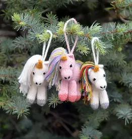 Melange Collection Crochet Unicorn Ornament