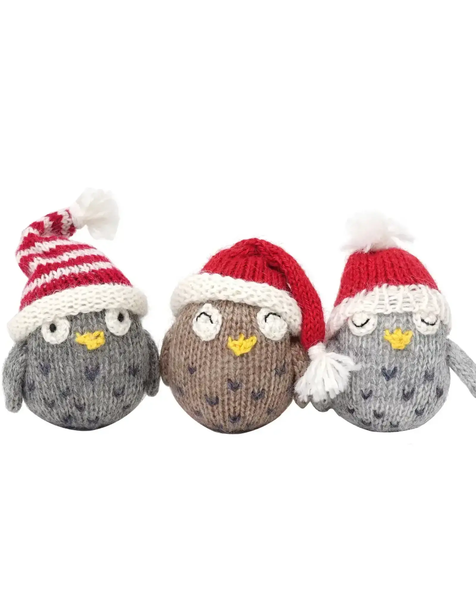 Melange Collection Owl with Santa Hat Ornament-Assorted