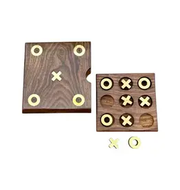 Hopes Unlimited Wood Box Tic Tac Toe Game