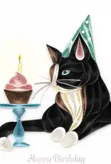 Quilling Card Birthday Cat Greeting Card