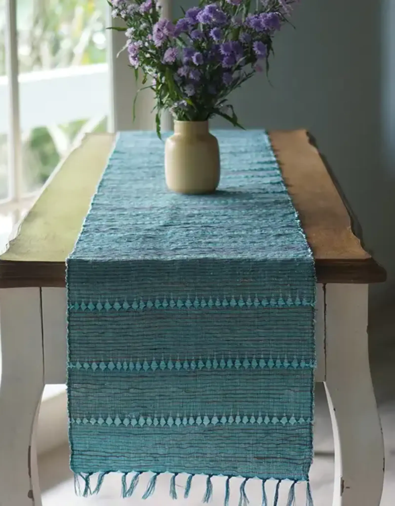 Balizen Vetiver Runner (Indigo Stripes)