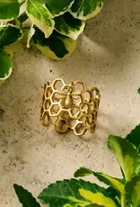 Ten Thousand Villages Bee Charmed Honeycomb Ring