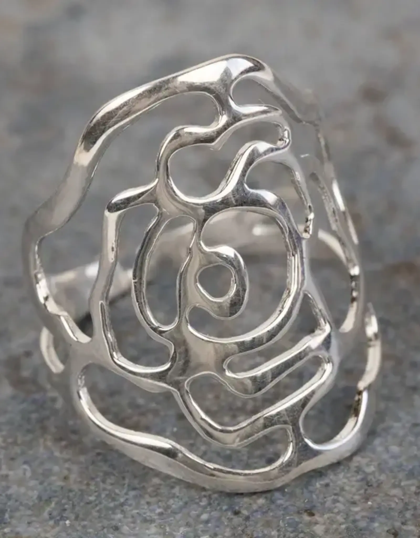 Ten Thousand Villages Amita Floral Statement Ring