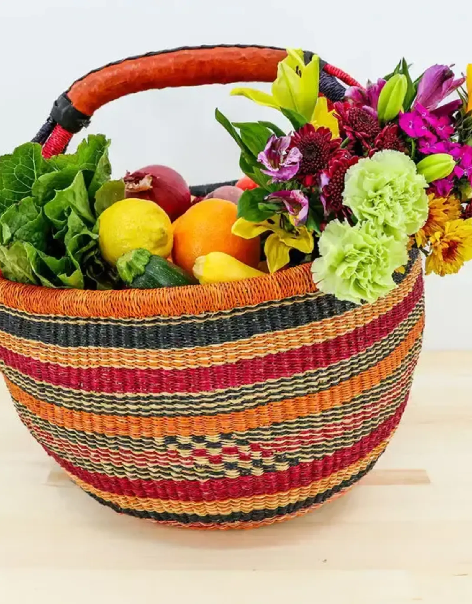 Gitzell Fair Trade Market Basket/ Bolga Basket | Medium