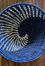 Gitzell Fair Trade Royal Blue Raffia Fruit Basket