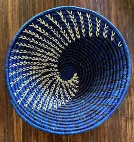 Gitzell Fair Trade Royal Blue Raffia Fruit Basket