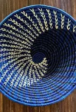 Gitzell Fair Trade Sky Blue Raffia Fruit Basket