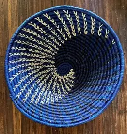 Gitzell Fair Trade Sky Blue Raffia Fruit Basket