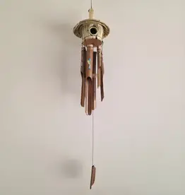 Gitzell Fair Trade Hummingbird Bamboo Wind Chime Birdhouse