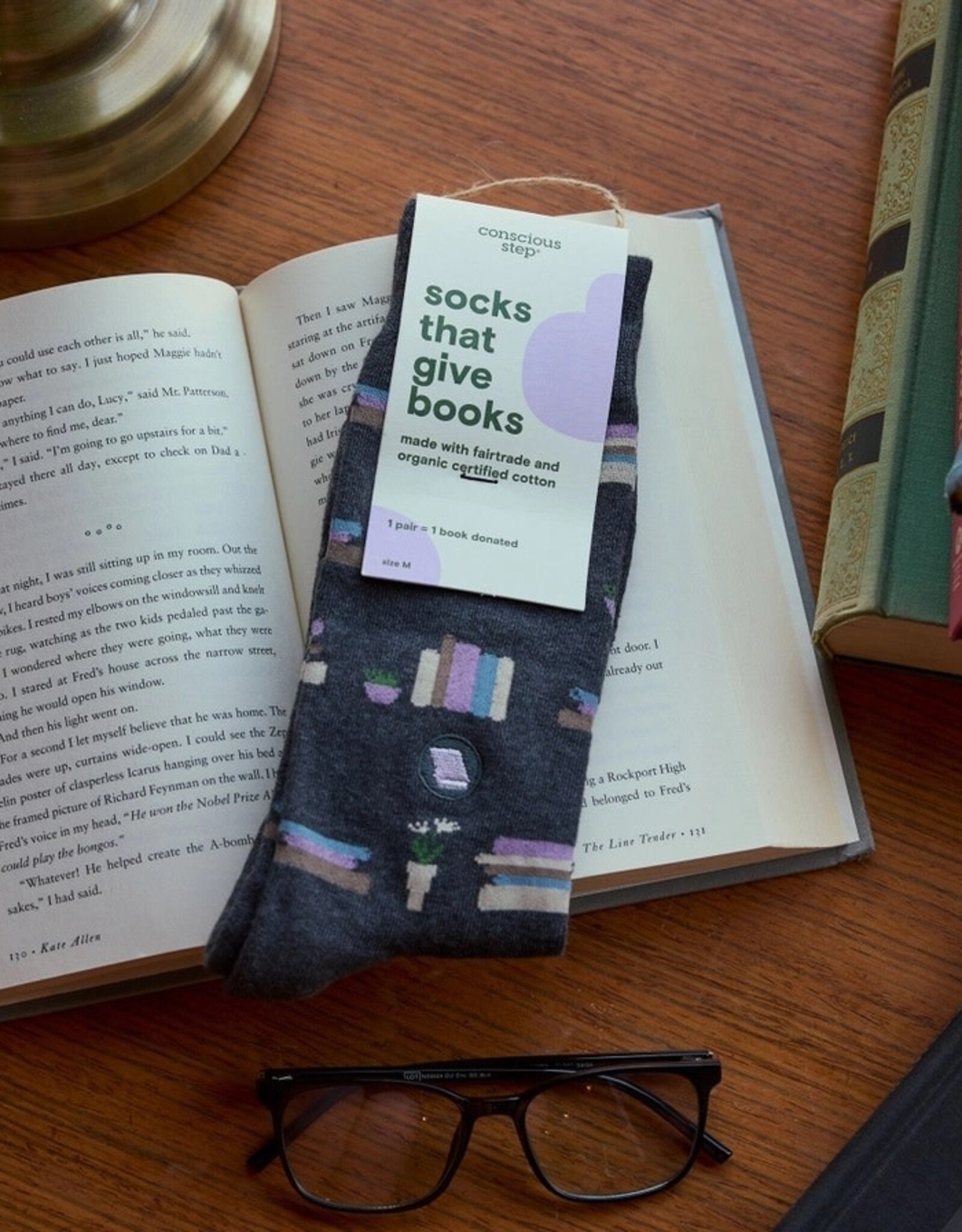 Conscious Step Socks That Save Books (Bookshelves)
