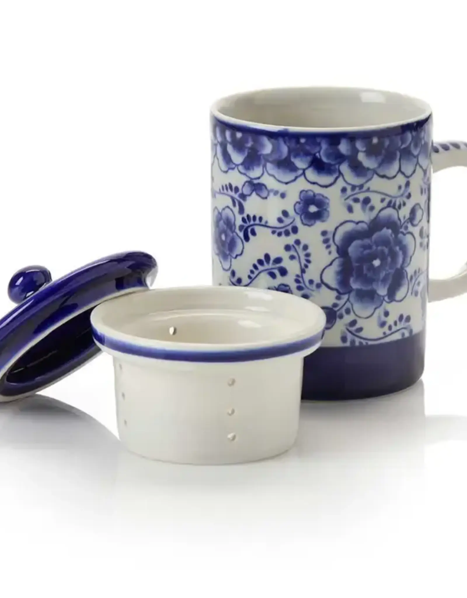 Serrv Indigo Bloom Tea Infuser Mug