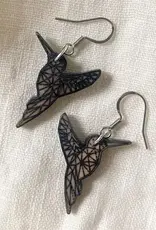 Ten Thousand Villages Tagua Hummingbird Drop Earrings