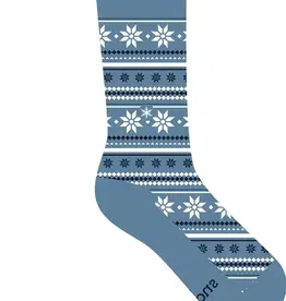 Conscious Step Socks that Give Water (Blue Fair Isle)