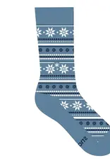 Conscious Step Socks that Give Water (Blue Fair Isle)
