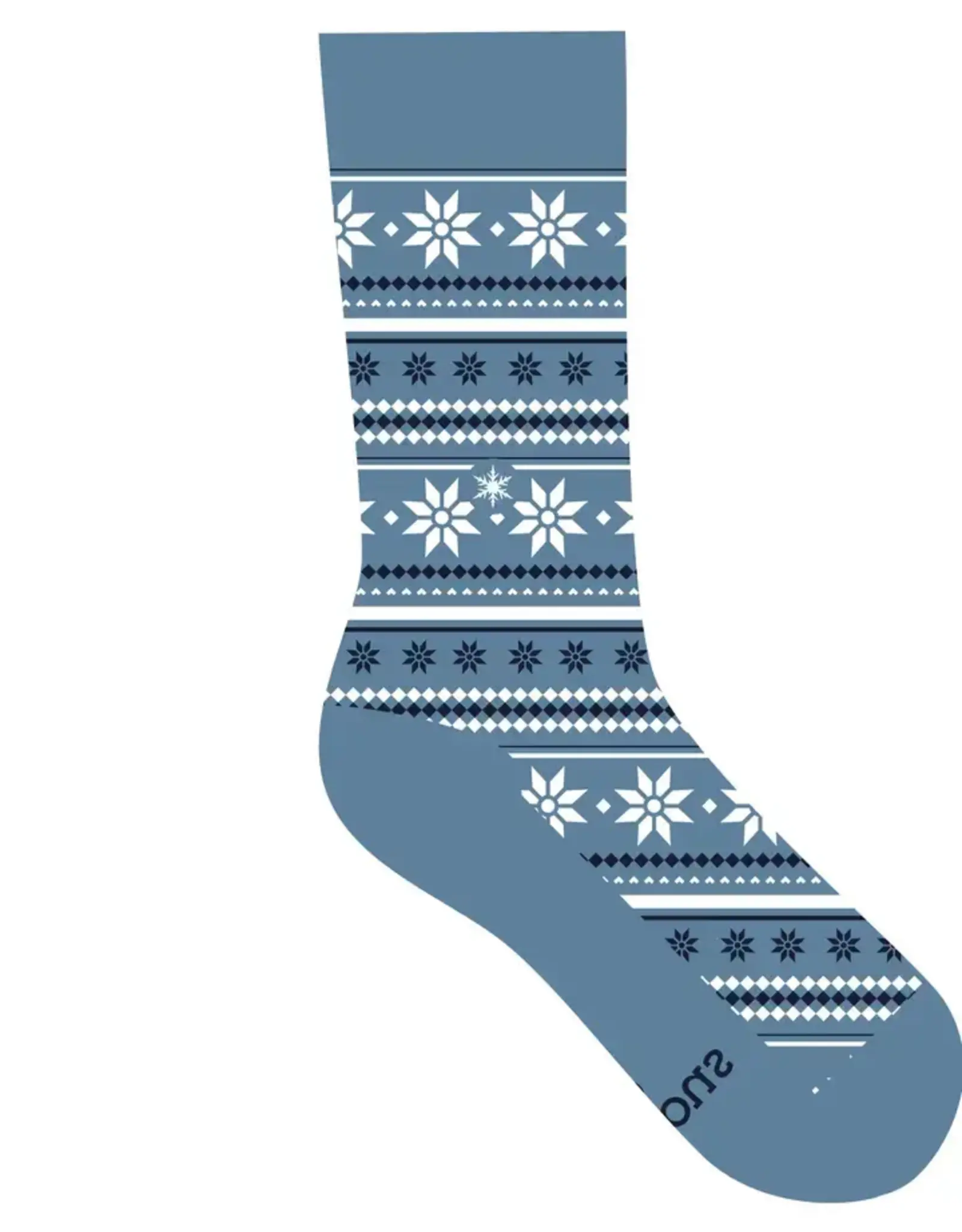 Conscious Step Socks that Give Water (Blue Fair Isle)