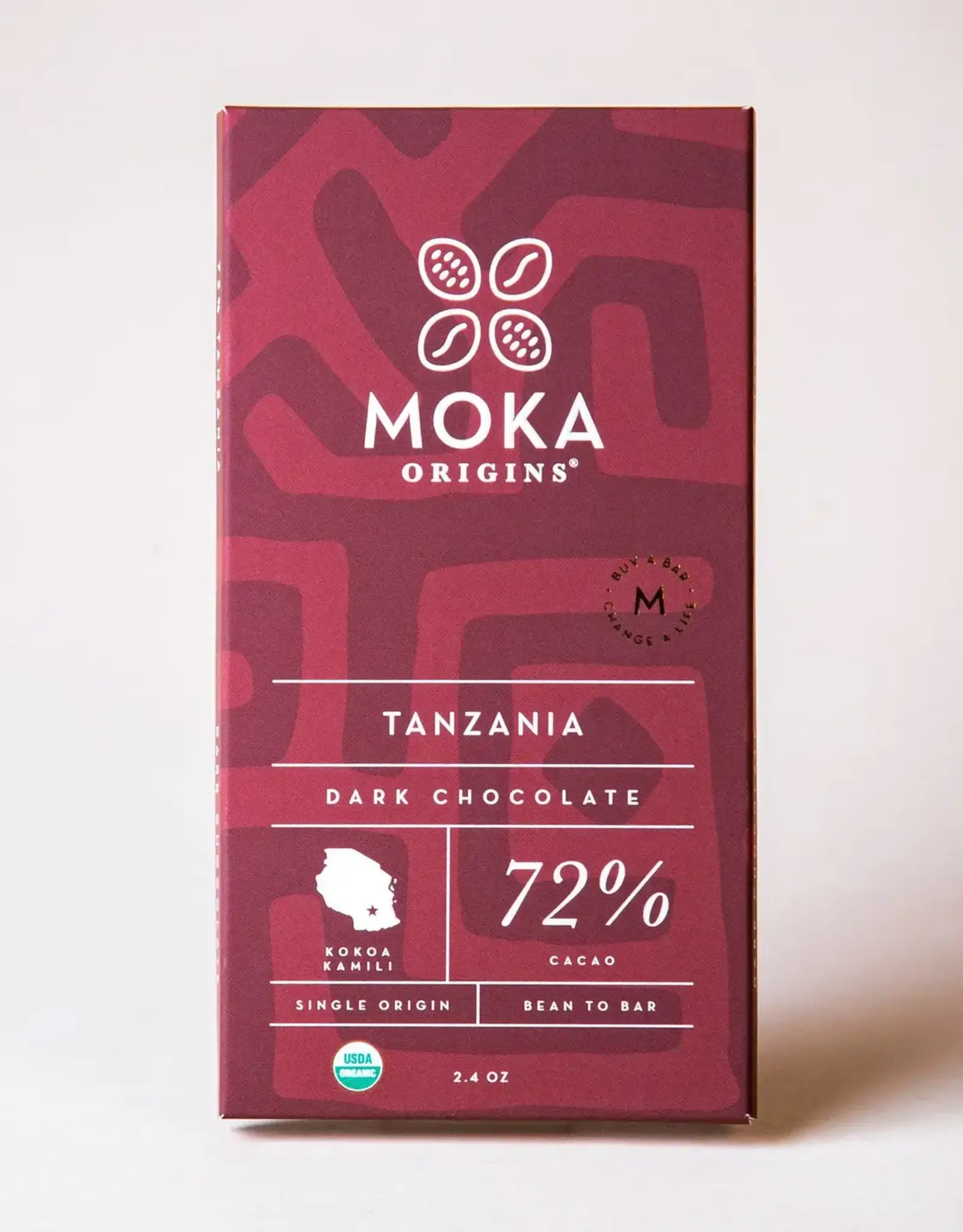 Moka Origins Tanzania Chocolate Bar 72%