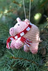 Melange Collection Crochet Pig Ornament