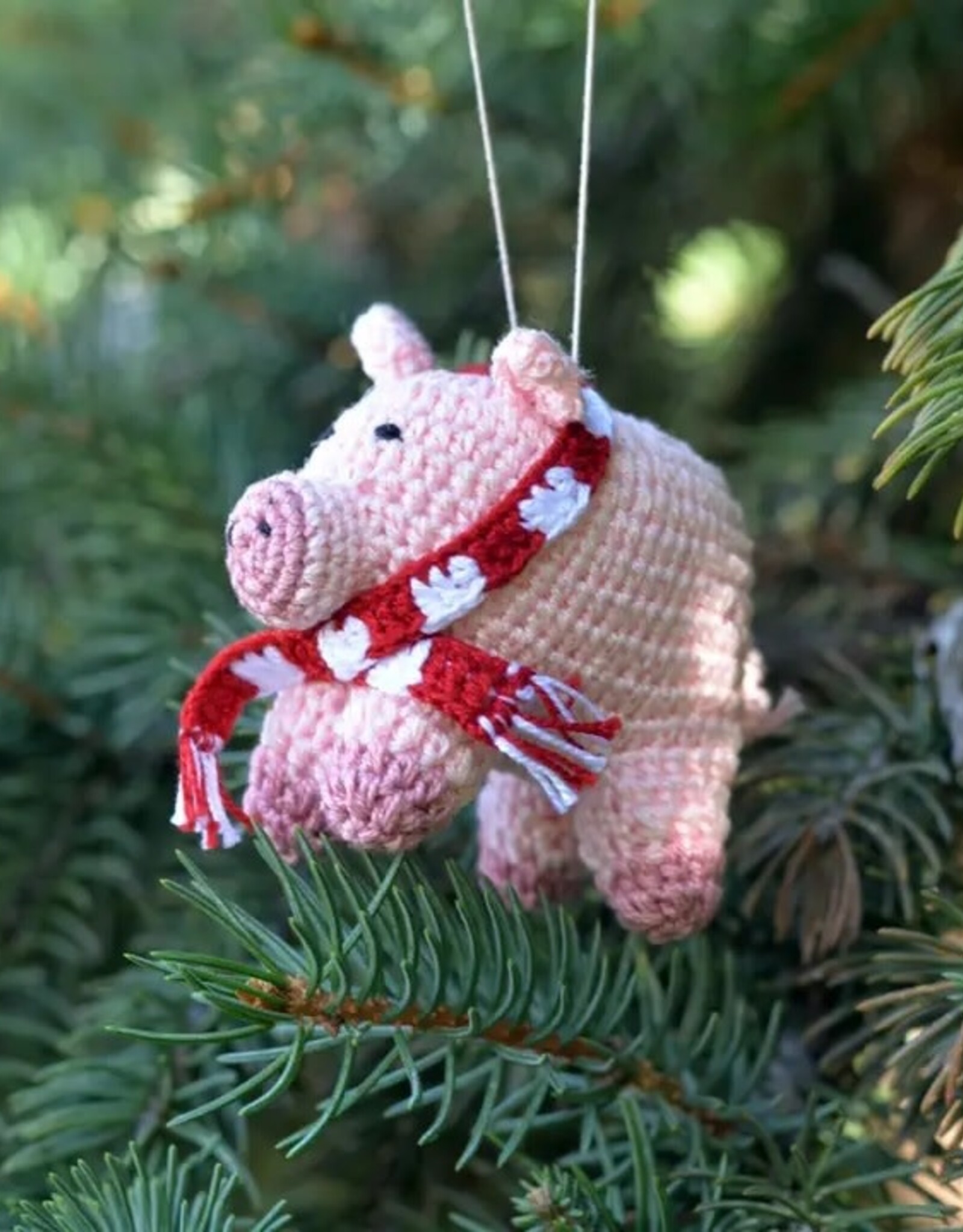Melange Collection Crochet Pig Ornament