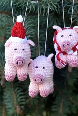 Melange Collection Crochet Pig Ornament