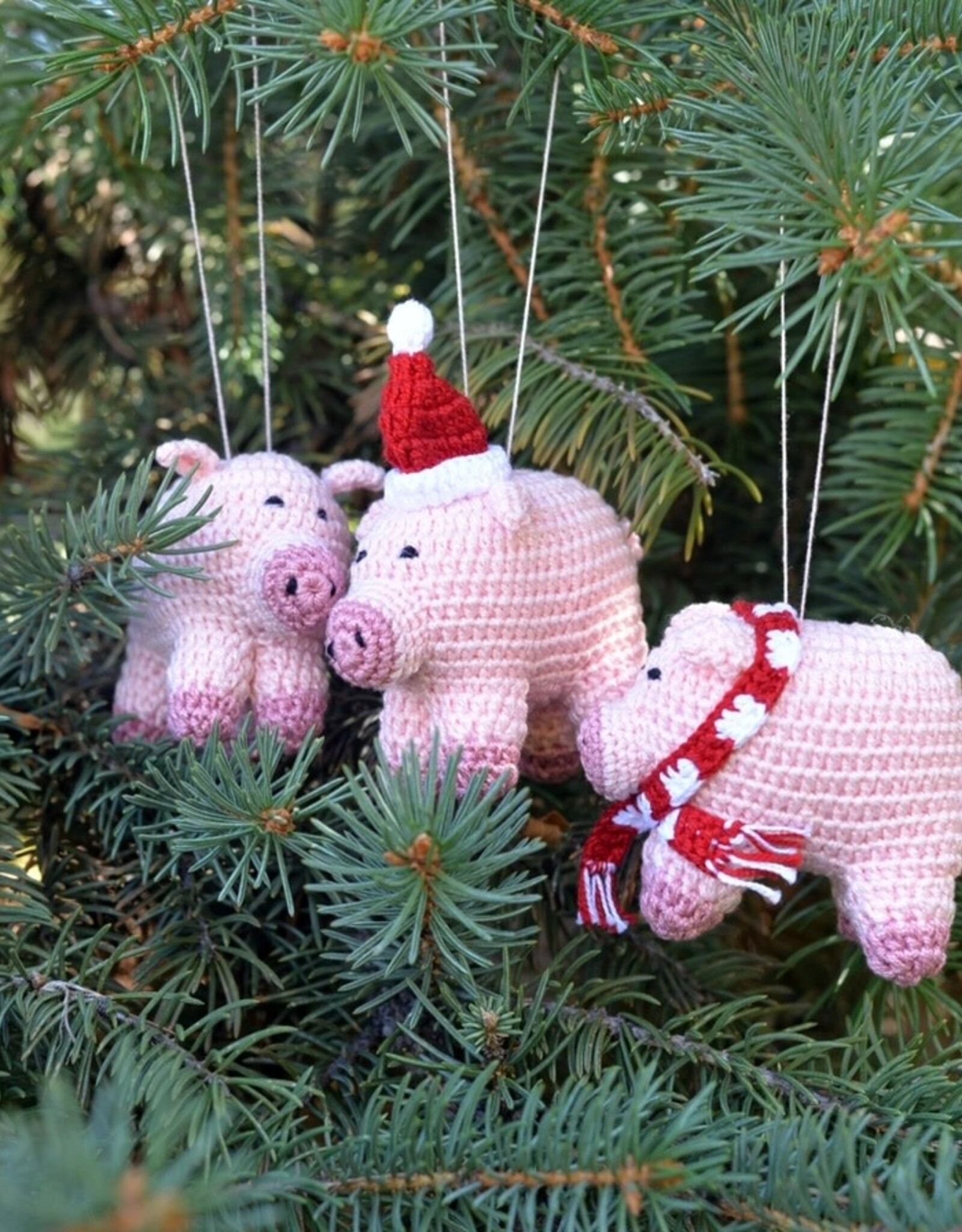 Melange Collection Crochet Pig Ornament