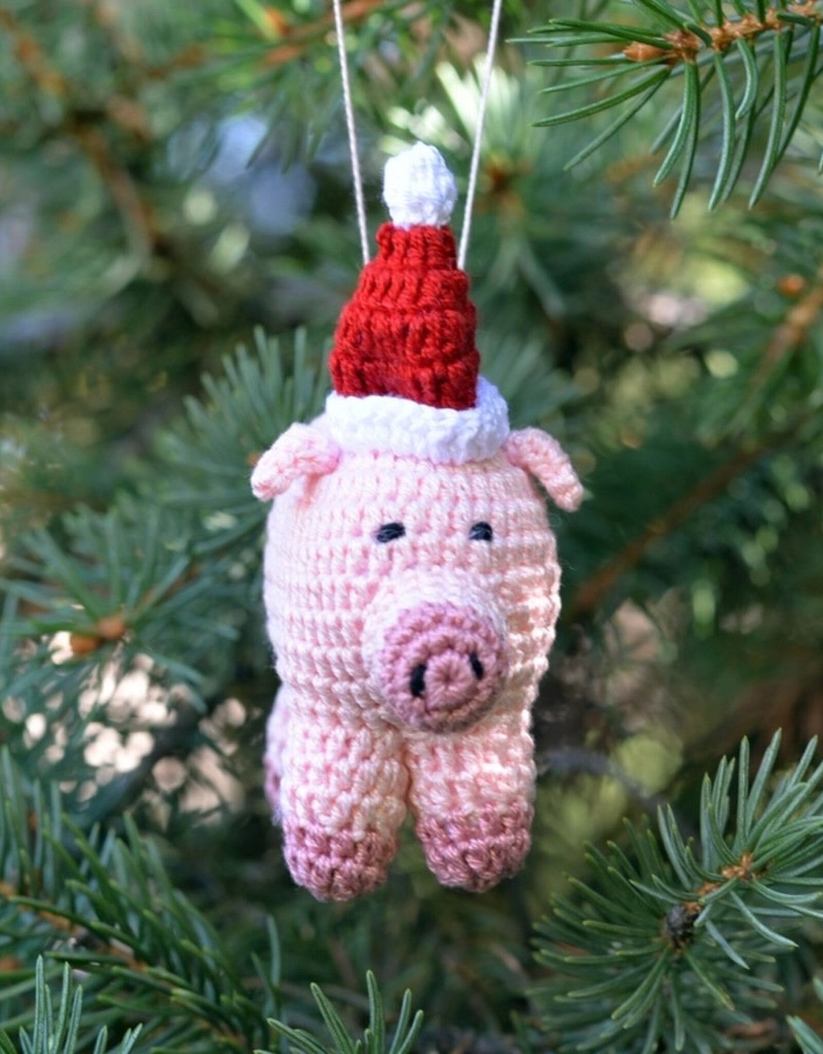 Melange Collection Crochet Pig Ornament